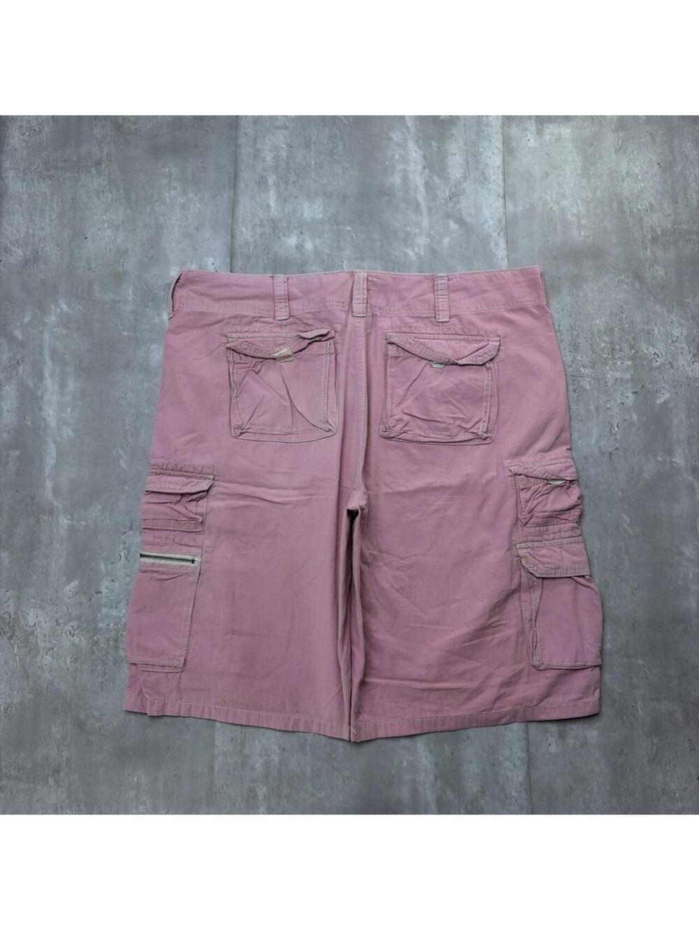 Y2K Pink Plugg Surf Grunge Baggy Cargo Skater Shorts